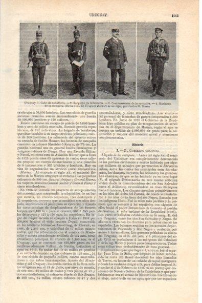 LAMINA V34875: Uniformes militares de Uruguay