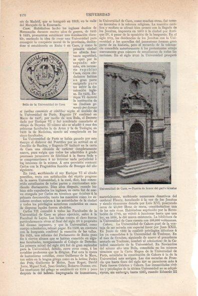 LAMINA V34863: Puerta de honor en Universidad de Caen