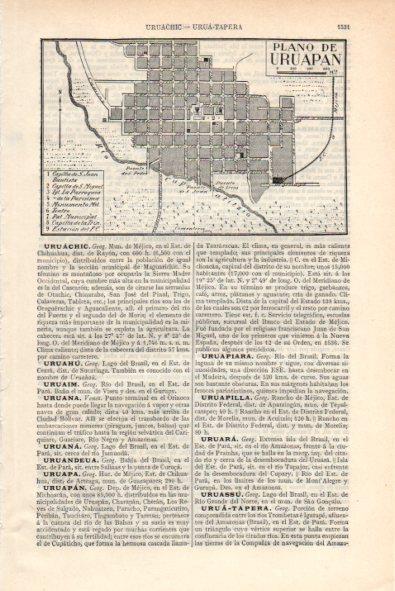 LAMINA V34869: Plano de Uruapan, Mejico