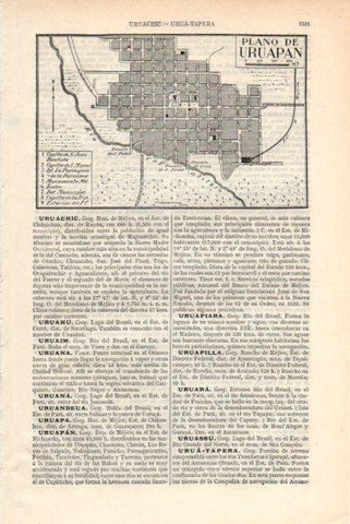 LAMINA V34869: Plano de Uruapan, Mejico