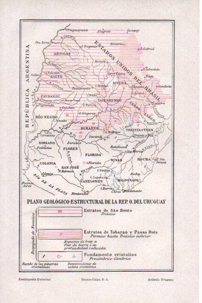 LAMINA V34871: Plano geologico-estructural del Uruguay