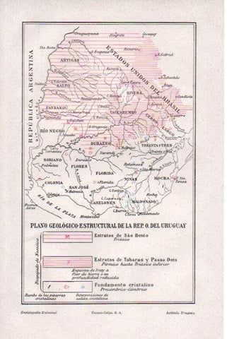 LAMINA V34871: Plano geologico-estructural del Uruguay