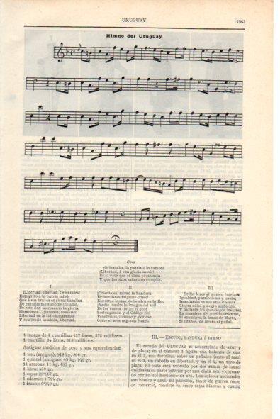 LAMINA V34873: Himno de Uruguay