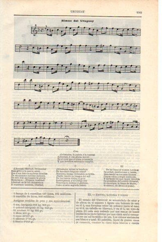 LAMINA V34873: Himno de Uruguay