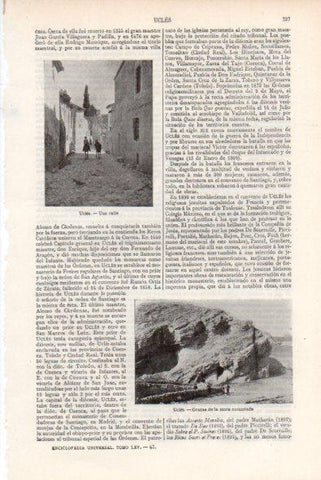 LAMINA V34780: Calle y grutas de Ucles, Cuenca