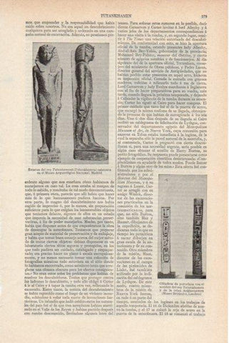 LAMINA V34762: Estatua y cilindros de Tutankamon