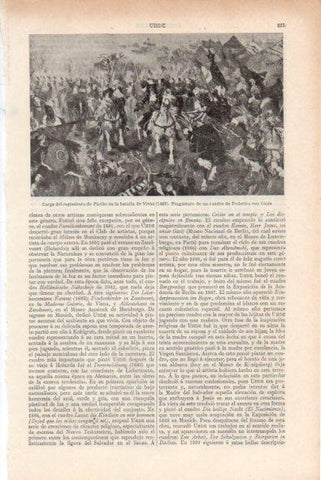 LAMINA V34788: Carga del regimiento de Plotho en la batalla de Viena por F. Von Uhde