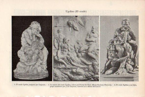 LAMINA V34820: Esculturas por El conde Ugolino