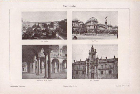 LAMINA V34823: Universidad de Berlin, Viena, Pavia y Valladolid