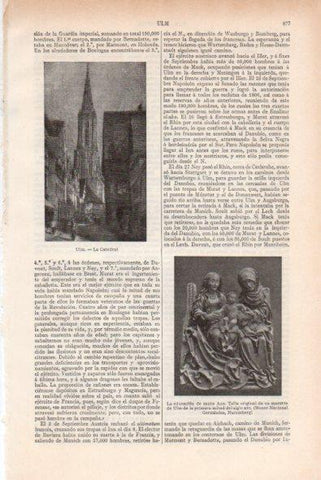 LAMINA V34795: Dibujo de la catedral de Ulm