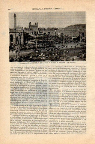 LAMINA V34986: Vista de la XXIII Feria Internacional de Muestras de Barcelona