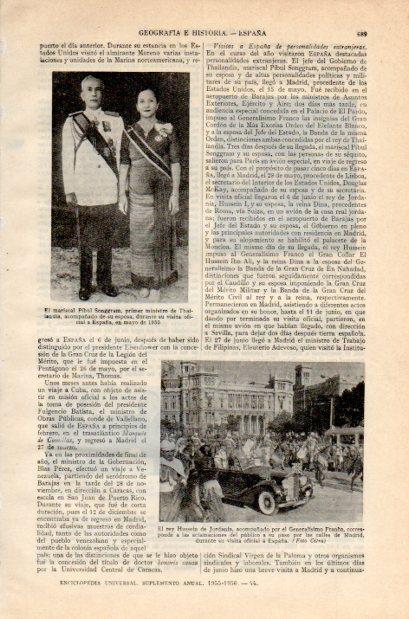 LAMINA V34983: Hussein de Jordania y Franco en Madrid