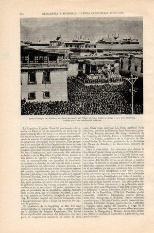 LAMINA V34978: Celebracion religiosa en Jokhang, Tibet