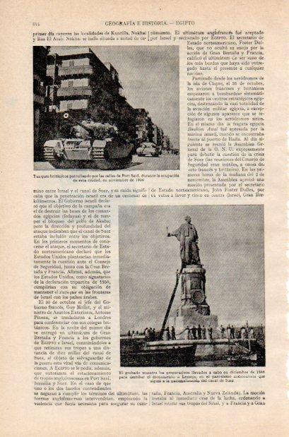LAMINA V34975: Tanques britanicos en Port Said noviembre 1956
