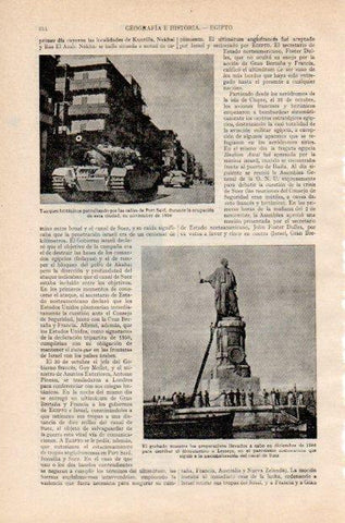 LAMINA V34975: Tanques britanicos en Port Said noviembre 1956