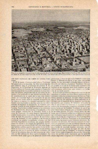 LAMINA V35033: Vista de Johannesburgo