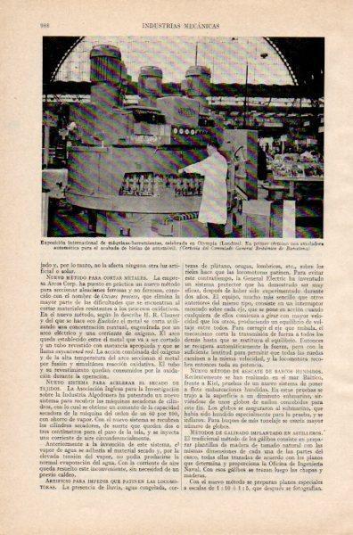 LAMINA V35028: Exposicion internacional de maquinas en Olympia, Londres