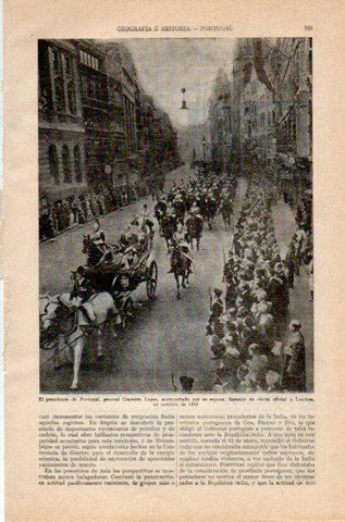 LAMINA V35019: Presidente Craveiro Lopes en Londres en 1955