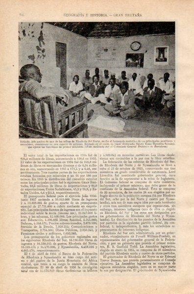 LAMINA V35017: Ishinde jefe de las tribus de Rhodesia del Norte