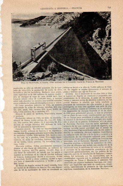 LAMINA V35005: Presa de Oued-Fodda en Argelia