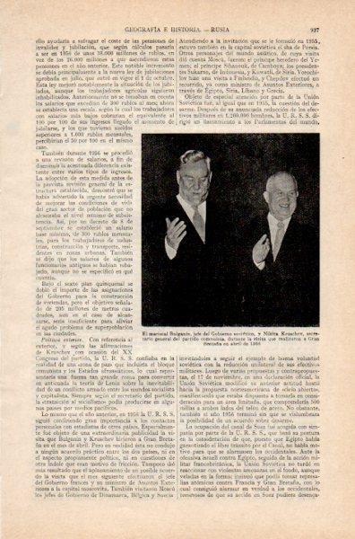 LAMINA V35018: Mariscal Bulganin y Kruschev en Gran Bretaña 1956