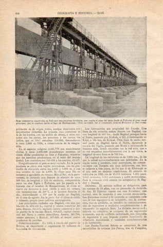 LAMINA V35009: Compuerta que regula el paso del agua del Eufrates, Irak