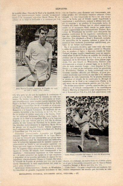 LAMINA V34966: Juan Manuel Couder y Lewis Hoad