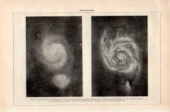 LAMINA V34923: Fotografias de la galaxia M 51