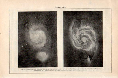 LAMINA V34923: Fotografias de la galaxia M 51