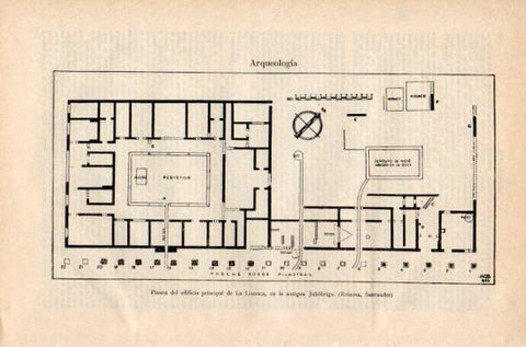 LAMINA V34920: Planta del edificio de La Llanuca en Juliobriga, Santander