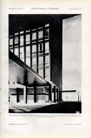 LAMINA V34913: Apartamentos del 860 de Lake Shove Drive en Chicago 1951