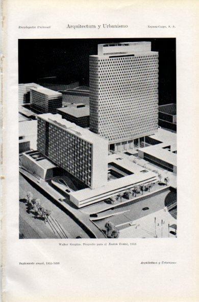 LAMINA V34912: Proyecto para el Boston Center 1953 por W. Gropius
