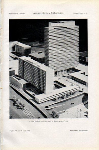 LAMINA V34912: Proyecto para el Boston Center 1953 por W. Gropius