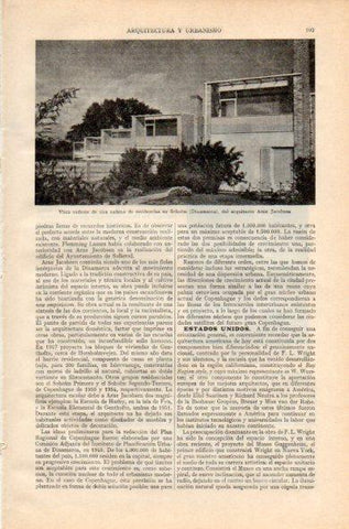 LAMINA V34900: Residencias en Soholm Dinamarca por A. Jacobsen