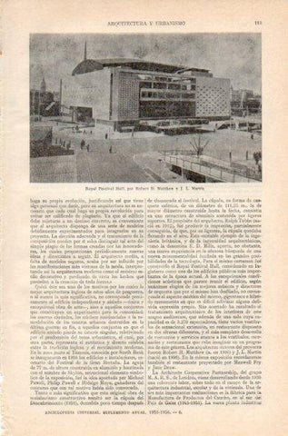 LAMINA V34902: Royal Festival Hall por R. H. Matthew y J. L. Martin