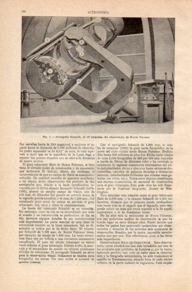 LAMINA V34928: Astrografo Schmidt, Monte Palomar