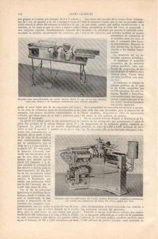 LAMINA V34910: Maquina para encuadernacion sin cosido modelo Rotabinder