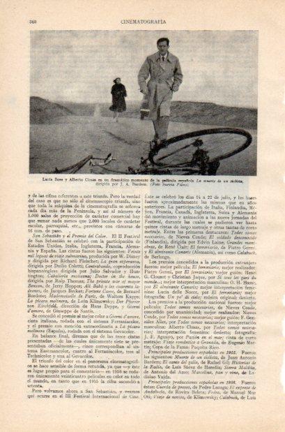 LAMINA V34949: Lucia Bose y Alberto Closas en La muerte de un ciclista