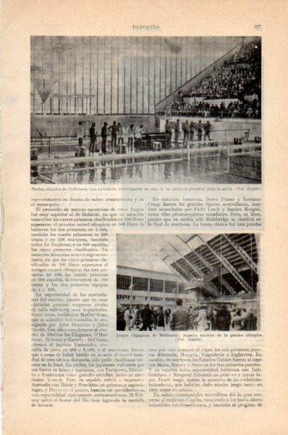 LAMINA V34960: Piscina olimpica de Melbourne