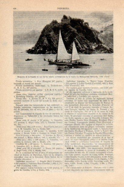 LAMINA V34965: Veleros en regata La Habana - San Sebastian