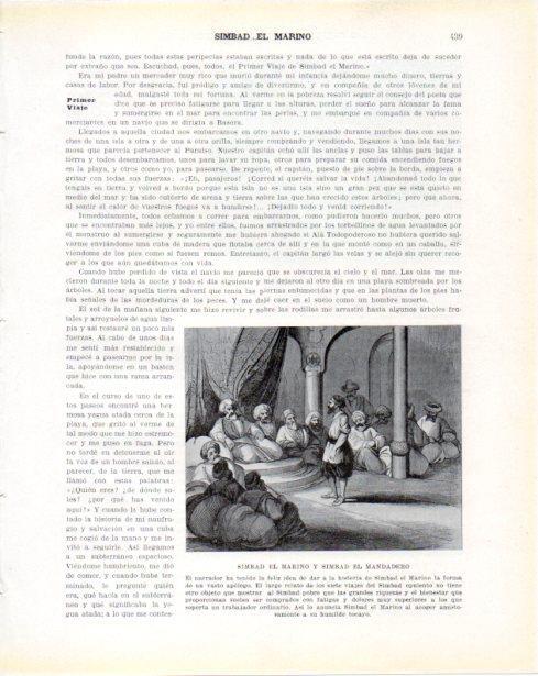 LAMINA V34405: Simbad el Marino y Simbad el Mandadero