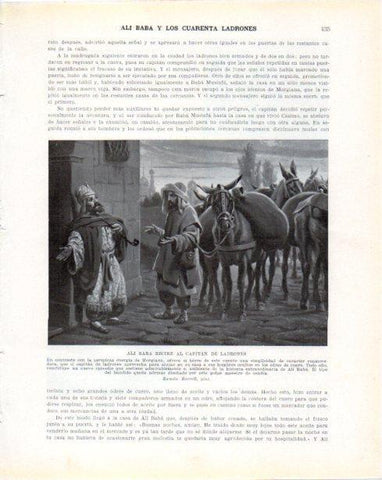 LAMINA V34403: Ali Baba recibe al Capitan de Ladrones por Ramon Borrell