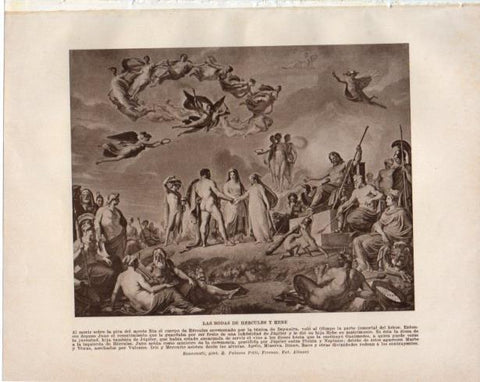 LAMINA V34392: Las bodas de Hercules y Hebe por Benvenuti