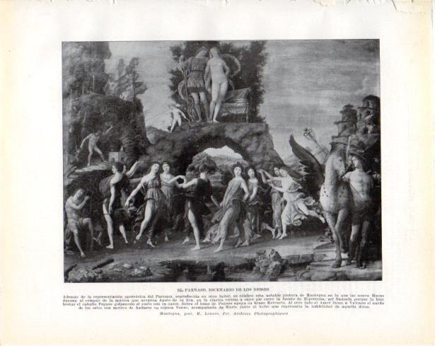 LAMINA V34391: El Parnaso escenario de los Dioses por Mantegna