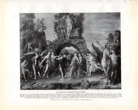 LAMINA V34391: El Parnaso escenario de los Dioses por Mantegna