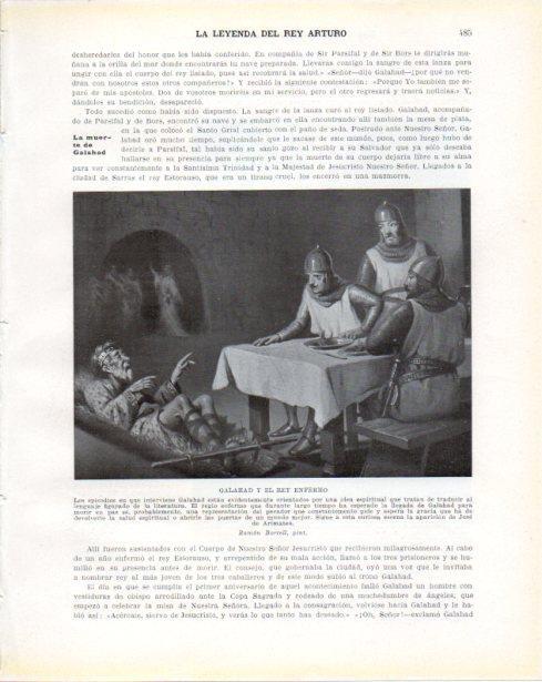 LAMINA V34428: Galahad y el rey enfermo por Ramon Borrell