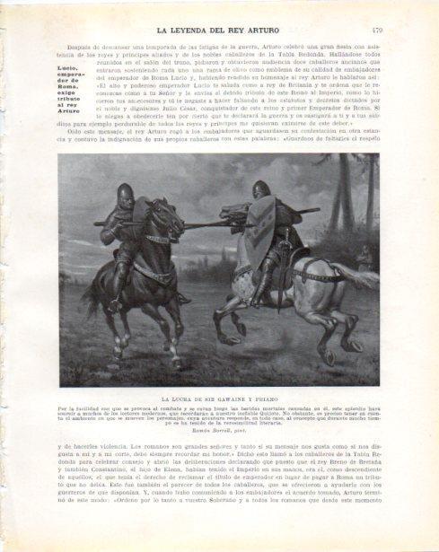 LAMINA V34425: La lucha de Sir Gawaine y Priamo por Ramon Borrell