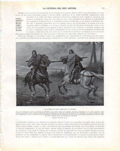 LAMINA V34425: La lucha de Sir Gawaine y Priamo por Ramon Borrell