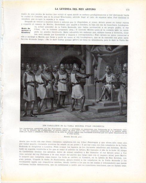 LAMINA V34423: Los caballeros de la Tabla Redonda juran obediencia por Ramon Borrell