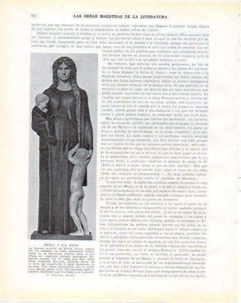 LAMINA V34361: Medea y sus hijos por P. Peterich